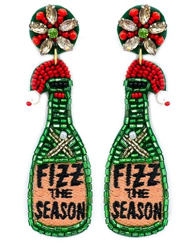 Christmas Earrings - Fizz the Season - Holiday Earrings